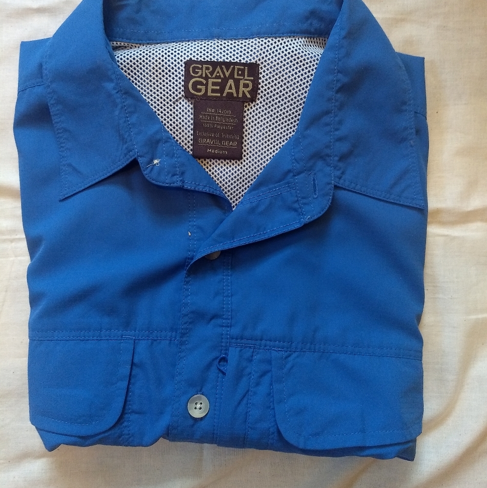 Men's ventilated short sleeve button down